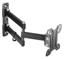 Кронштейн для телевизора Ultramounts UM 896 черный 13"-27" макс.30кг настенный поворотно-выдвижной и наклонный
