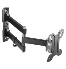 Кронштейн для телевизора Ultramounts UM 896 черный 13"-27" макс.30кг настенный поворотно-выдвижной и наклонный