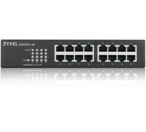 Коммутатор Zyxel GS1100-16-EU0103F 16G неуправляемый Коммутатор Zyxel GS1100-16-EU0103F 16G неуправляемый