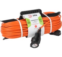 Удлинитель силовой Эра UFx-1e-3x1.5-50m-IP44 (Б0046814) 2x0.75кв.мм 1розет. 50м ПВС 6A без катушки оранжевый