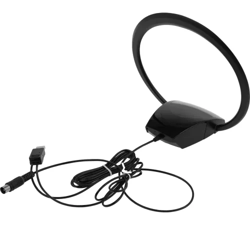 Антенна телевизионная Рэмо BAS-5150-USB 33дБ активная черный каб.:2м Антенна телевизионная Рэмо BAS-5150-USB 33дБ активная черный каб.:2м