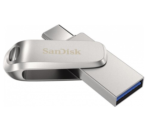 Флеш Диск Sandisk 512Gb Ultra Dual Drive Luxe SDDDC4-512G-G46 USB3.1 серебристый