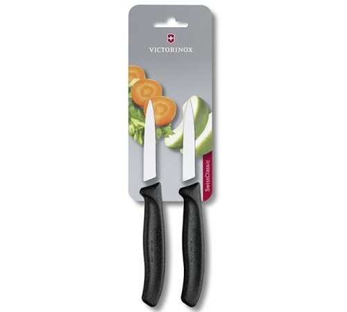 Набор ножей кухон. Victorinox Swiss Classic (6.7603.B) компл.:2шт черный блистер Набор ножей кухон. Victorinox Swiss Classic (6.7603.B) компл.:2шт черный блистер