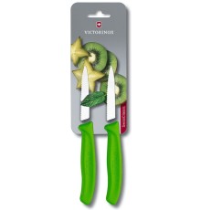 Набор ножей кухон. Victorinox Swiss Classic (6.7636.L114B) компл.:2шт салатовый блистер