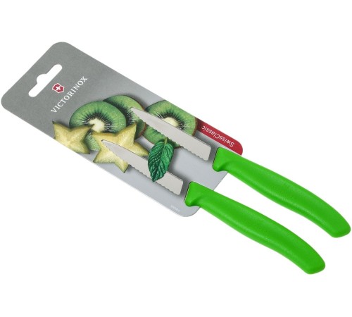 Набор ножей кухон. Victorinox Swiss Classic (6.7636.L114B) компл.:2шт салатовый блистер Набор ножей кухон. Victorinox Swiss Classic (6.7636.L114B) компл.:2шт салатовый блистер