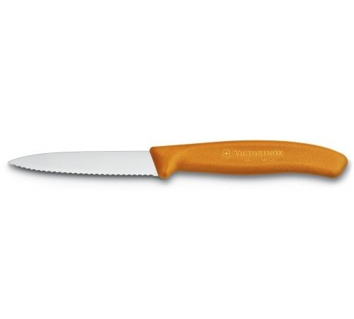 Набор ножей кухон. Victorinox Swiss Classic (6.7636.L119B) компл.:2шт оранжевый блистер Набор ножей кухон. Victorinox Swiss Classic (6.7636.L119B) компл.:2шт оранжевый блистер