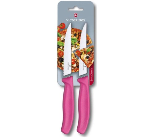 Набор ножей кухон. Victorinox Swiss Classic (6.7936.12L5B) компл.:2шт розовый блистер Набор ножей кухон. Victorinox Swiss Classic (6.7936.12L5B) компл.:2шт розовый блистер
