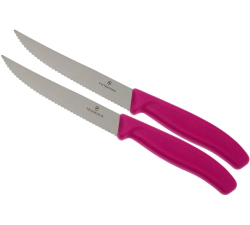 Набор ножей кухон. Victorinox Swiss Classic (6.7936.12L5B) компл.:2шт розовый блистер Набор ножей кухон. Victorinox Swiss Classic (6.7936.12L5B) компл.:2шт розовый блистер