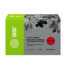 Картридж струйный Cactus CS-PFI120MBK черный матовый (130мл) для Canon imagePROGRAF TM-200/TM-205/TM-300/TM-305