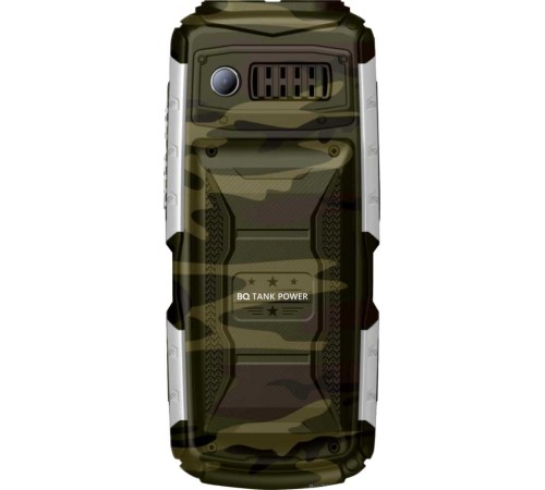 Мобильный телефон BQ 2430 Tank Power 32Mb камуфляж/золотистый моноблок 2Sim 2.4" 240x320 0.3Mpix GSM900/1800 GSM1900 MP3 FM microSD max32Gb