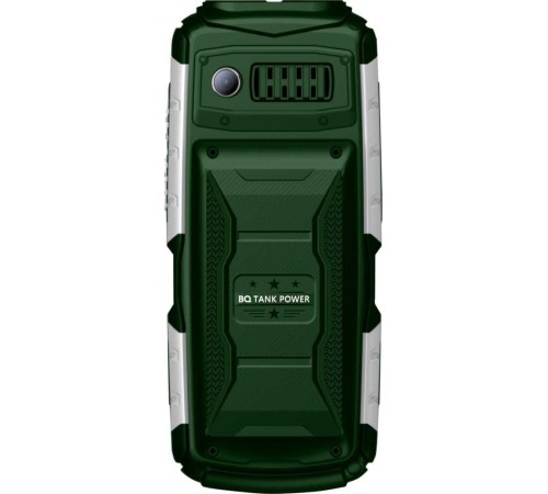 Мобильный телефон BQ 2430 Tank Power 32Mb зеленый/серебристый моноблок 2Sim 2.4" 240x320 0.3Mpix GSM900/1800 GSM1900 MP3 FM microSD max32Gb
