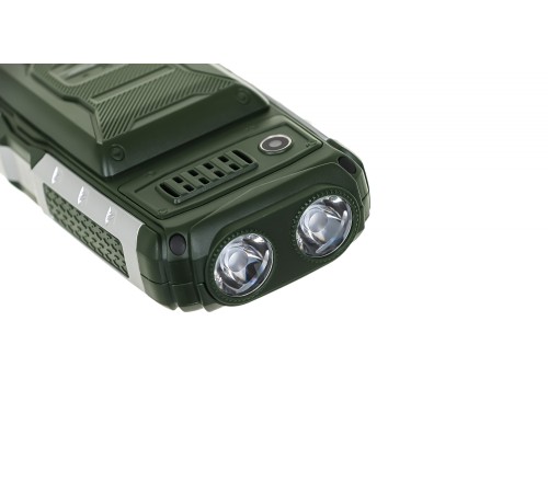 Мобильный телефон BQ 2430 Tank Power 32Mb зеленый/серебристый моноблок 2Sim 2.4" 240x320 0.3Mpix GSM900/1800 GSM1900 MP3 FM microSD max32Gb