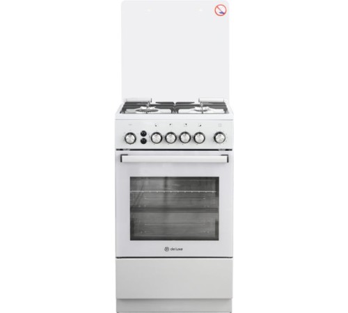 Плита Газовая De Luxe 5040.40г (кр) ЧР-012 белый (стеклянная крышка) реш.чугун Плита Газовая De Luxe 5040.40г (кр) ЧР-012 белый (стеклянная крышка) реш.чугун
