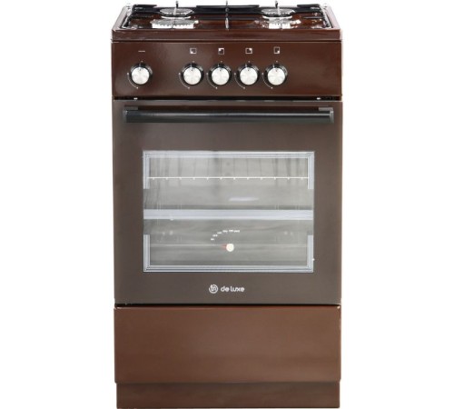 Плита Газовая De Luxe 5040.48г (щ)-014 коричневый (без крышки) реш.эмаль Плита Газовая De Luxe 5040.48г (щ)-014 коричневый (без крышки) реш.эмаль