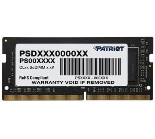 Память DDR4 4Gb 2666MHz Patriot PSD44G266681S RTL PC4-21300 CL19 SO-DIMM 260-pin 1.2В single rank
