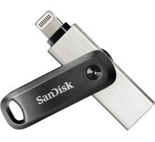 Флеш Диск Sandisk 128Gb iXpand Go SDIX60N-128G-GN6NE USB3.0 черный/серебристый