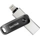 Флеш Диск Sandisk 128Gb iXpand Go SDIX60N-128G-GN6NE USB3.0 черный/серебристый