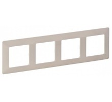 Valena LIFE. Рамка "Слоновая кость". 4-постовая универсальная Legrand 754044