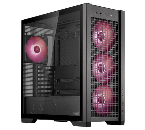 Корпус ASUS TUF GAMING GT302 TG ARGB BLACK (90DC00I0-B19000) GT302/ARGB FANS/BLK
