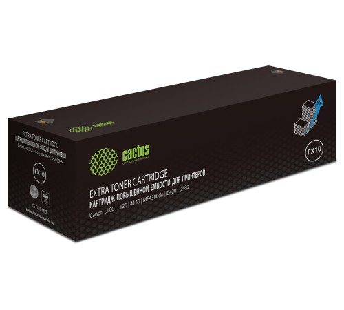 Картридж лазерный Cactus CS-FX10-MPS FX-10X черный (3000стр.) для Canon L100/L120/4140/MF4380dn/D420/D480