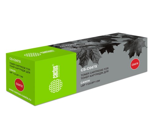 Картридж лазерный Cactus CS-C047X Cartridge 047 черный (4000стр.) для Canon LBP112/LBP113W