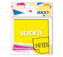 Блок самоклеящийся бумажный Stick`n 27070 76x76мм 80лист. 70г/м2 желтый неон 1цв.в упак.