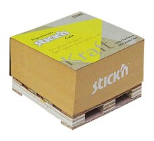 Блок самоклеящийся бумажный Stick`n 21816 76x76мм 400лист. коричневый Kraft Notes "палета"