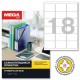 Этикетки Promega 73572 A4 46x66.7мм 18шт на листе/70г/м2/100л./белый матовое самоклей. универсальная