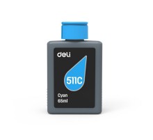 Чернила водорастворимые Deli 511C-EA1 голубой 65 мл