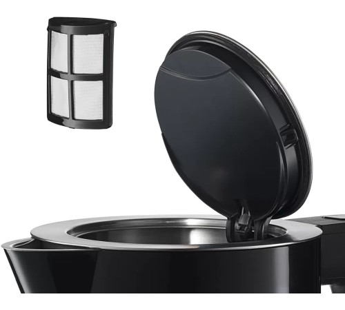 Чайник электрический Bosch TWK7203 1.7л. 2200Вт черный/серебристый (корпус: нержавеющая сталь)