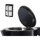 Чайник электрический Bosch TWK7203 1.7л. 2200Вт черный/серебристый (корпус: нержавеющая сталь)
