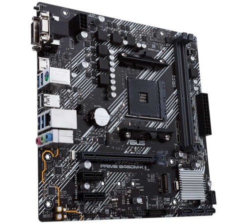 Материнская плата Asus PRIME B450M-K II Soc-AM4 AMD B450 2xDDR4 mATX AC`97 8ch(7.1) GbLAN RAID+VGA+DVI+HDMI
