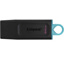 Флеш Диск Kingston 64Gb DataTraveler Exodia DTX/64GB USB3.1 черный/голубой