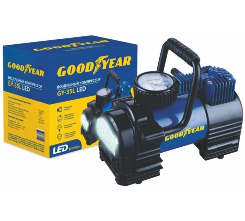 Автомобильный компрессор Goodyear GY-35L LED 35л/мин Автомобильный компрессор Goodyear GY-35L LED 35л/мин