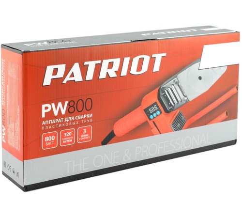Сварочный аппарат для пластиковых труб Patriot PW 800 раструбная 0.8кВт (кейс в комплекте)