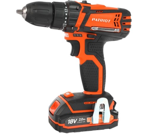 PATRIOT BR 183UES Дрель-шуруповерт аккумуляторная [180201483] { 2 скор. одна батарея Li-Ion, зарядка за 1 час, двусторонняя бита, кейс }