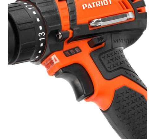 PATRIOT BR 183UES Дрель-шуруповерт аккумуляторная [180201483] { 2 скор. одна батарея Li-Ion, зарядка за 1 час, двусторонняя бита, кейс }