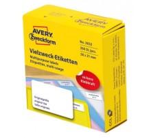 Этикетки Avery Zweckform 3832 38x21мм 350шт на листе/70г/м2/белый самоклей. универсальная (упак.:1рул)