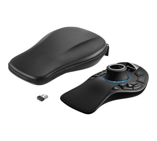 Мышь беспроводная/проводная 3DConnexion SpaceMouse Pro Wireless (3DX-700119) черный, радиоканал, Bluetooth, USB, кнопки - 15