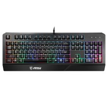 Клавиатура MSI VIGOR GK20 RU черный USB Multimedia for gamer LED (подставка для запястий)