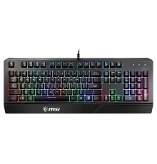 Клавиатура MSI VIGOR GK20 RU черный USB Multimedia for gamer LED (подставка для запястий)
