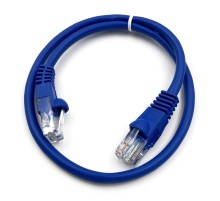Патч-корд Buro UTP 4 пары cat5E CCA molded 0.5м голубой RJ-45 (m)-RJ-45 (m)