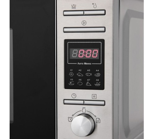 Микроволновая Печь Midea AG820CP2-S 20л. 800Вт черный/серебристый