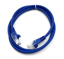 Патч-корд Buro UTP 4 пары cat5E CCA molded 1м голубой RJ-45 (m)-RJ-45 (m)