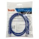 Патч-корд Buro UTP 4 пары cat5E CCA molded 1м голубой RJ-45 (m)-RJ-45 (m)