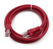 Патч-корд Buro UTP 4 пары cat5E CCA molded 1.5м красный RJ-45 (m)-RJ-45 (m)