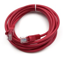 Патч-корд Buro UTP 4 пары cat5E CCA molded 3м красный RJ-45 (m)-RJ-45 (m)