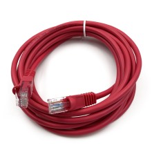Патч-корд Buro UTP 4 пары cat5E CCA molded 3м красный RJ-45 (m)-RJ-45 (m)