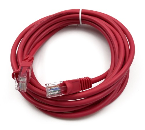 Патч-корд Buro UTP 4 пары cat5E CCA molded 3м красный RJ-45 (m)-RJ-45 (m) Патч-корд Buro UTP 4 пары cat5E CCA molded 3м красный RJ-45 (m)-RJ-45 (m)