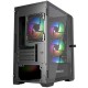 Корпус Powercase Alisio Micro X4B V2, Tempered Glass, 4х 120mm ARGB fans, ARGB HUB, чёрный, mATX  (CAMCXB-A4)